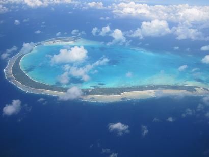 The island of Kirabti, under threat from rising sea levels